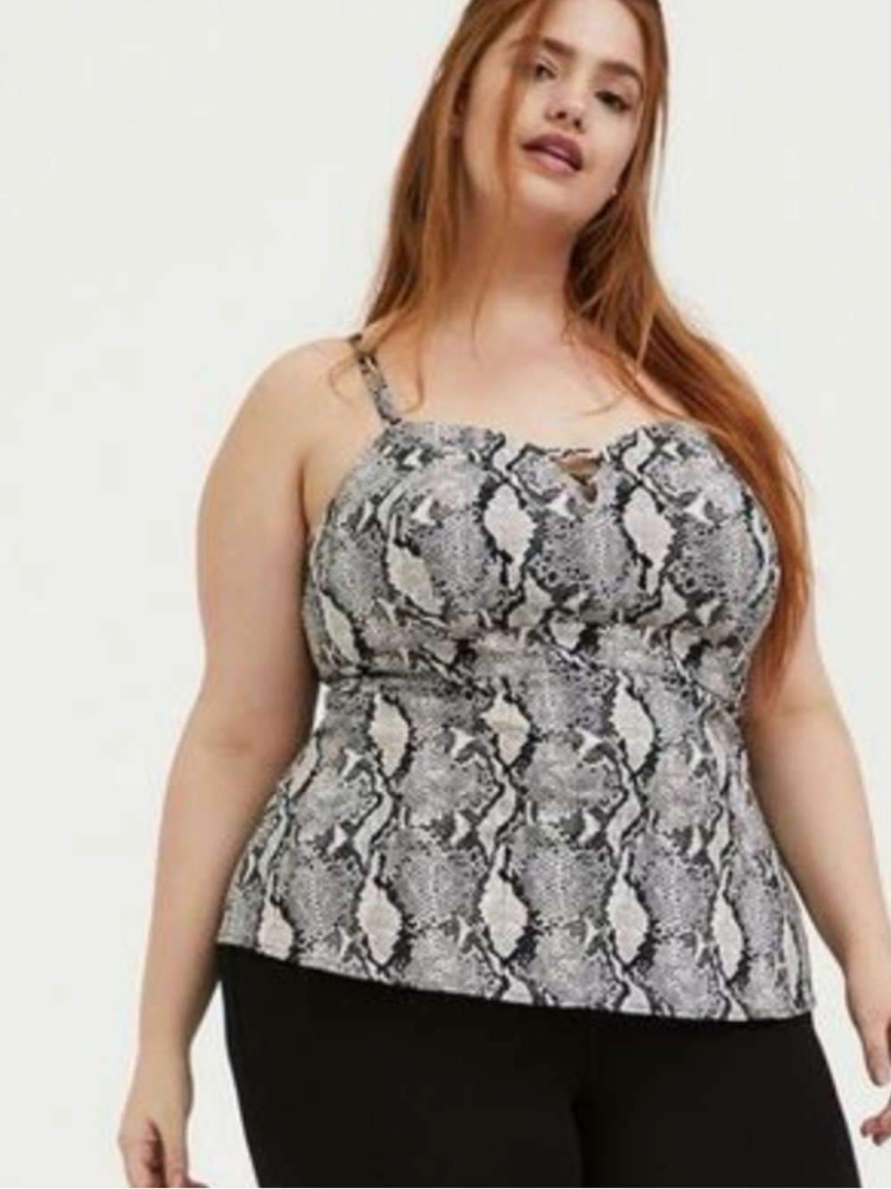 torrid Snake Print Cami in Black and White